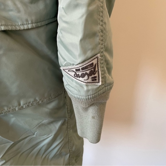 Diesel Blue Gray Removable Fur Trim Cargo Pocket Parka Winter Coat Size Medium - Picture 7 of 12